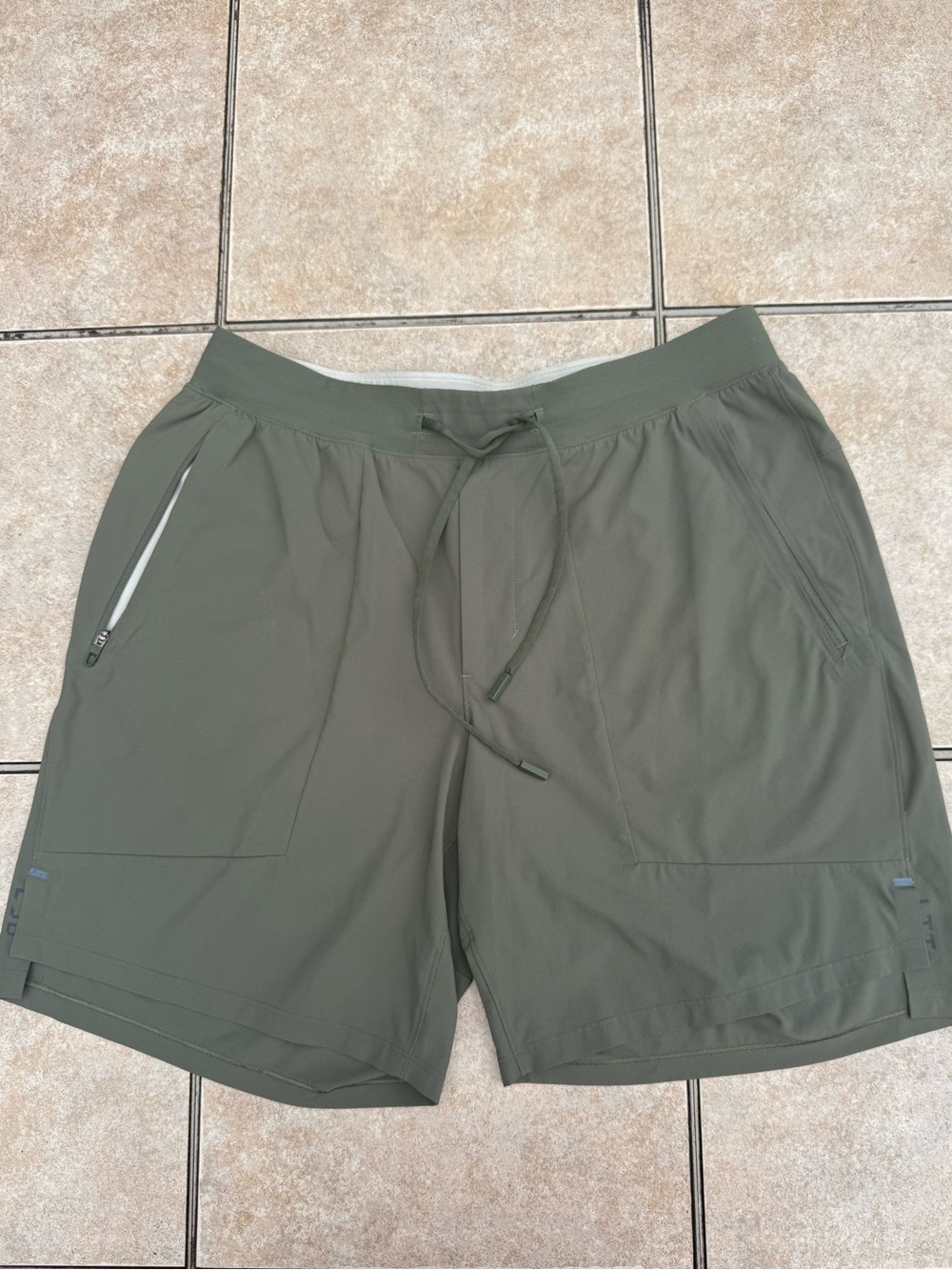 Lululemon Men's Olive Green Athletic Shorts